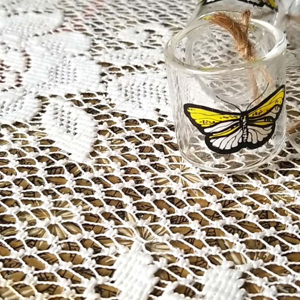 Vintage Signed ELA Glass Butterfly Napkin Rings-set of 4 - Picture 3 of 3